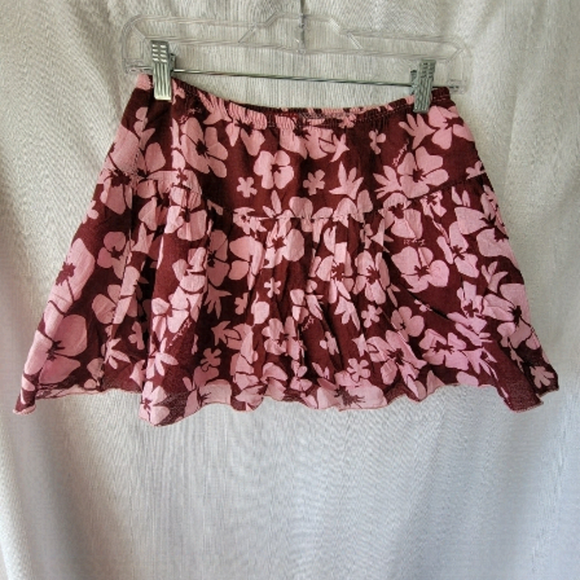 Y2K JUMP Pink Floral Mini Skirt - Picture 1 of 8